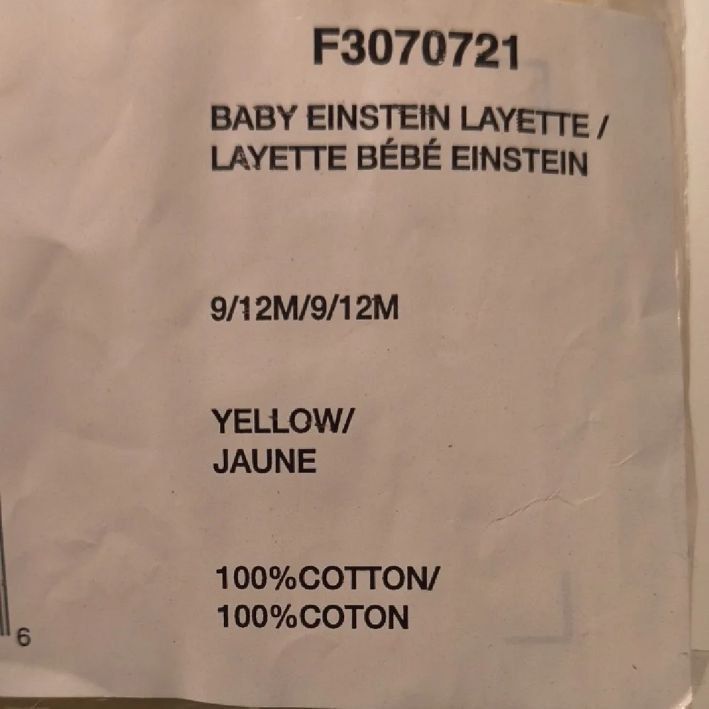 Baby Einstein Layette 9-12 Months